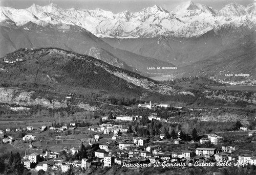 Cartolina Gemonio Panorama Catena delle Alpi