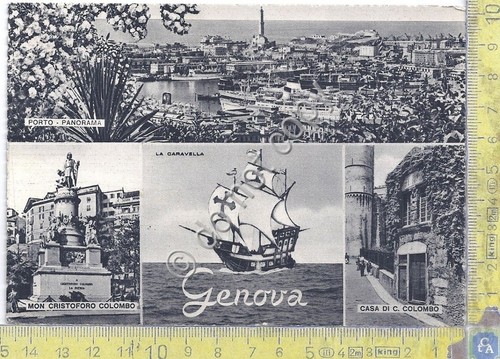Cartolina Genova - Multivisione - Veliero - 1965