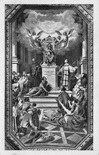 Cartolina Genova Chiesa della Consolazione Affresco volta centrale