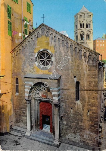 Cartolina Genova Chiesa San Donato Cupola Campanaria