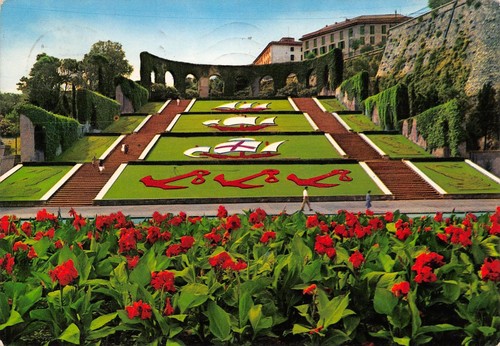 Cartolina Genova Giardini di Piazza Vittoria 1970