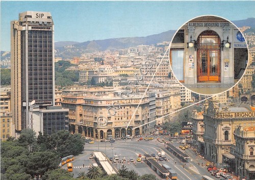 Cartolina Genova Hotel Moderno Verdi