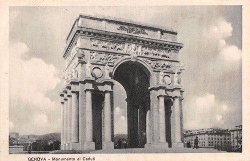 Cartolina Genova Monumento ai Caduti anni '30