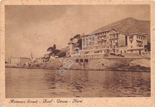 Cartolina Genova Nervi Miramare Strand Hotel