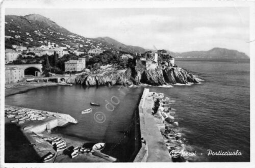 Cartolina Genova Nervi Porticciolo 1951