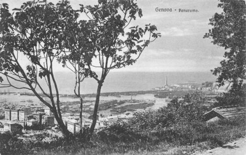 Cartolina Genova Panorama 1923 Ed. B & C