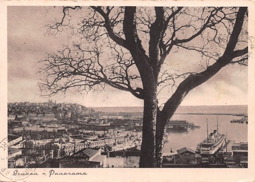 Cartolina Genova panorama 1938