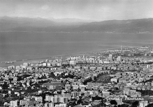 Cartolina Genova Panorama 1955