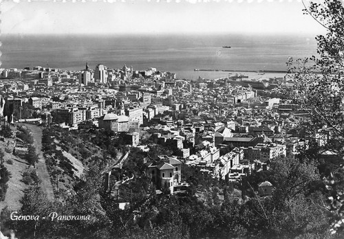 Cartolina Genova Panorama 1956