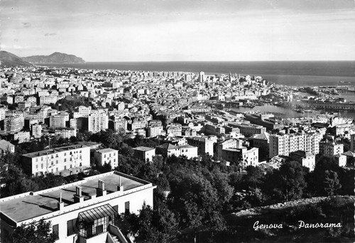Cartolina Genova Panorama anni '50