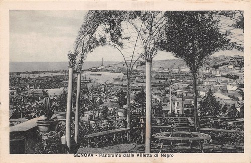 Cartolina Genova Panorama da Villetta di Negro Ed. Carli