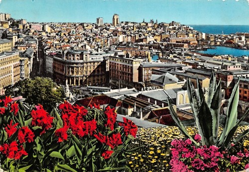 Cartolina Genova Panorama generale 1961