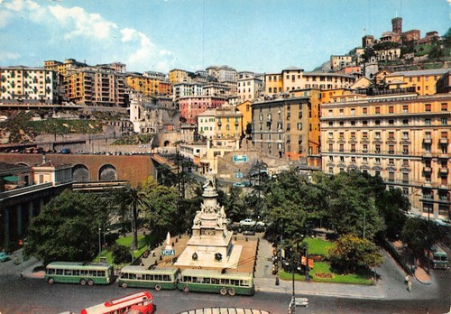 Cartolina Genova Piazza Acquaverde 1971