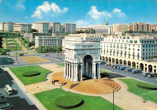 Cartolina Genova Piazza della Vittoria 1968