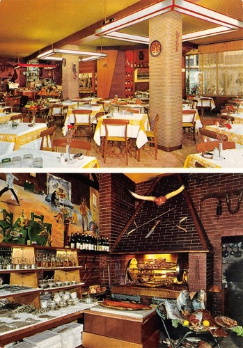 Cartolina Genova Ristorante Zeffirino 2 vedute 1965
