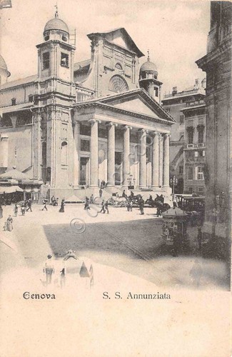Cartolina Genova S.S. Annunziata 1908