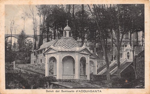 Cartolina Genova Santuario di Acquasanta anni '20