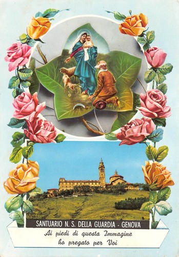 Cartolina Genova Santuario N.S. della Guardia 1970