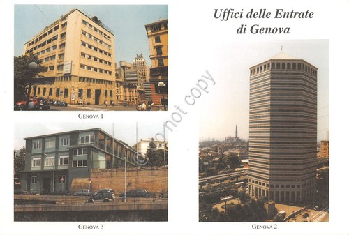 Cartolina Genova Uffici delle Entrate i tre edifici Cartolina Filatelica …
