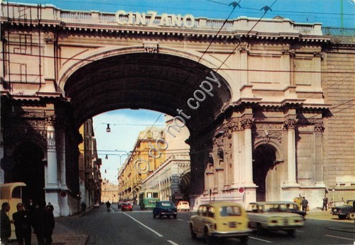 Cartolina Genova Via XX Settembre Ponte Monumentale