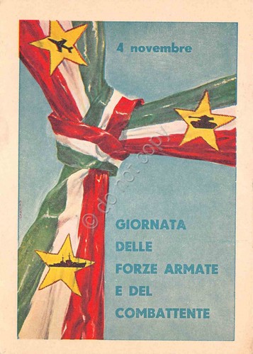 Cartolina Giornata delle Forze Armate e Combattente 1958 Timbro Ospedale …