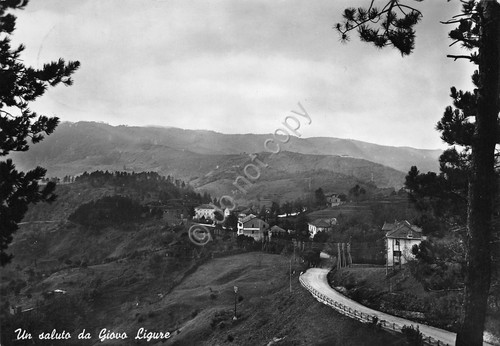 Cartolina Giovi Ligure panorama 1952