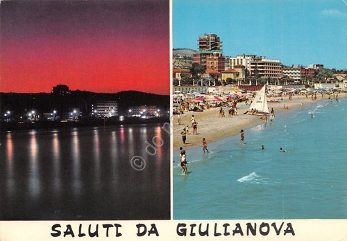 Cartolina Giulianova vedute anni '70 (Teramo)