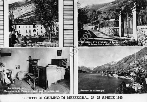 Cartolina Giulino Mezzegra i fatti del 1945 vedutine