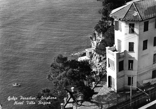Cartolina Golfo Paradiso Scogliera Hotel Villa Regina 1961