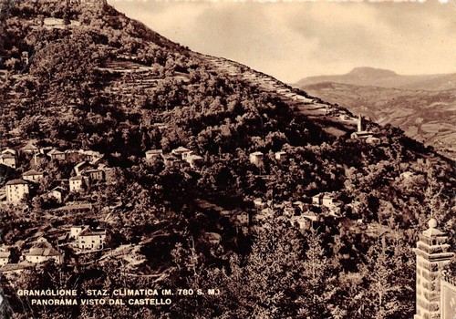 Cartolina Granaglione Panorama da Castello 1952