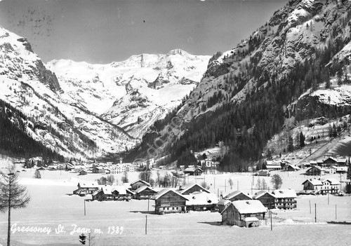 Cartolina Gressoney St Jean Panorama 1959