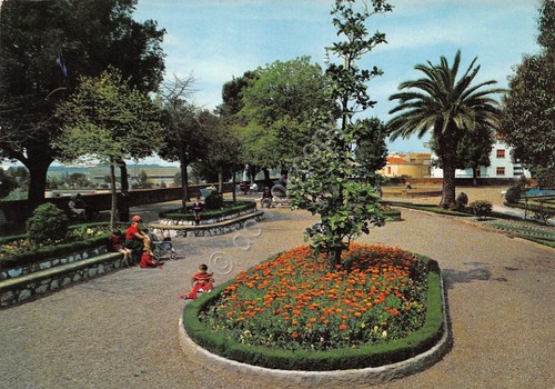 Cartolina Grosseto giardini pubblici animata bambini 1970