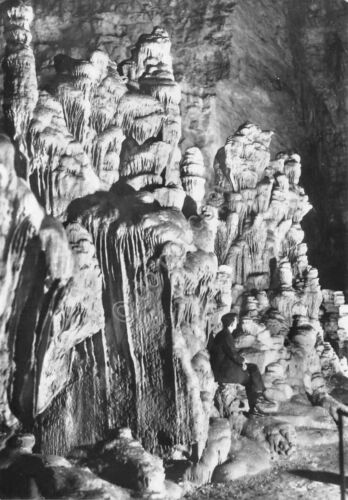 Cartolina Grotte di Castellana Stalagmiti monumentali 1951