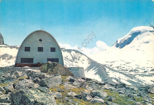 Cartolina Gruppo Gran Paradiso Rifugio Vittorio Emanuele II (Aosta)