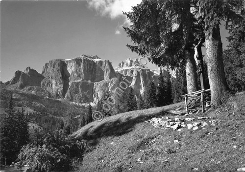 Cartolina Gruppo Sella panorama montano 1965 Foto Ghedina