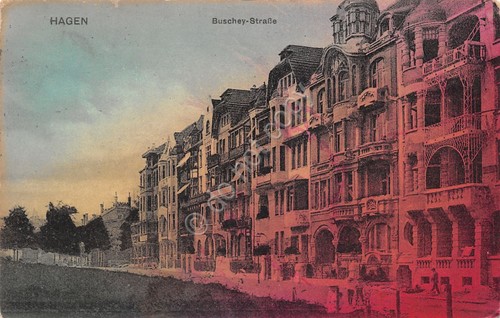 Cartolina Hagen Buschery Strasse 1910