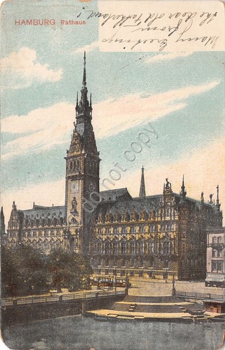 Cartolina Hamburg Rathaus anni '10