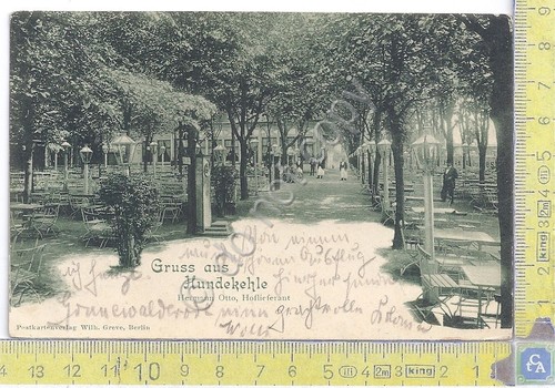 Cartolina Hundekehle Gruss aus 1906