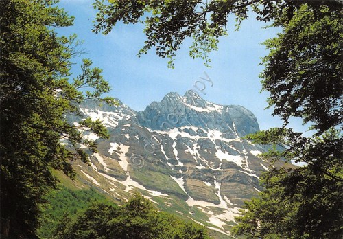 Cartolina I Prati di Tivo Corno Piccolo panorama 2000