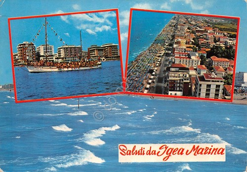 Cartolina Igea Marina vedute 1974 (Rimini)