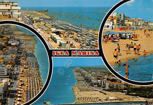 Cartolina Igea Marina vedute 1975 (Rimini)