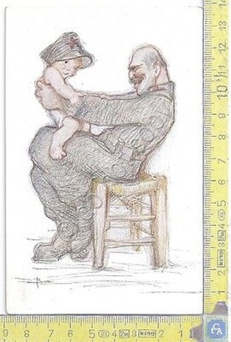 Cartolina Illustrata - A.Busi - Il terribile in licenza - …