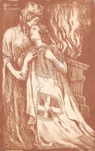 Cartolina Illustrata Bandiera Libertà 1924