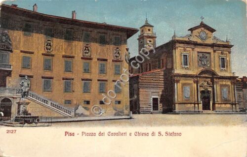 Cartolina Illustrata Pisa Piazza dei Cavalieri Chiesa S. Stefano 1918