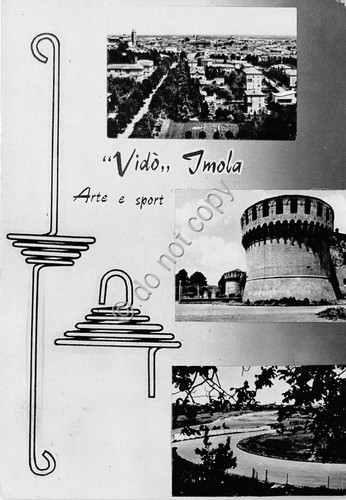 Cartolina Imola vedutine pubblicità Vidò 1970 (Bologna)