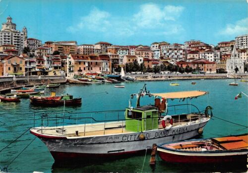 Cartolina Imperia Il porto barche 1966