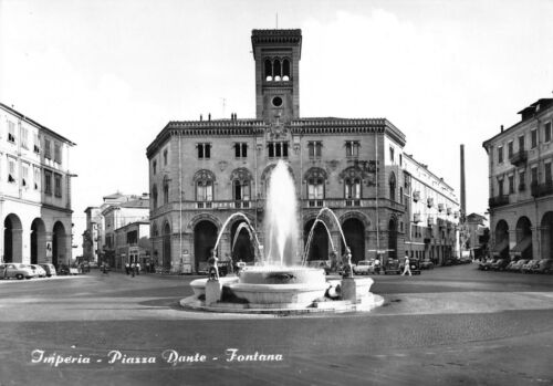 Cartolina Imperia Piazza Dante Fontana