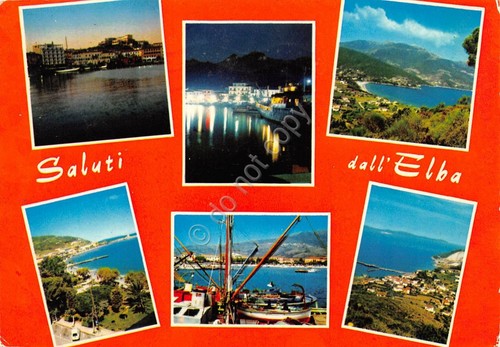 Cartolina Isola d'Elba 6 vedute (Livorno)