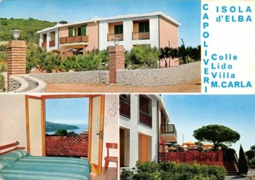 Cartolina Isola d'Elba Capoliveri Colle Lido Villa M. Carla vedute