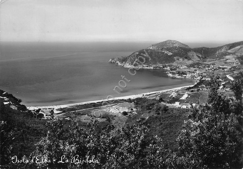 Cartolina Isola d'Elba La Biodola dall'alto 1961